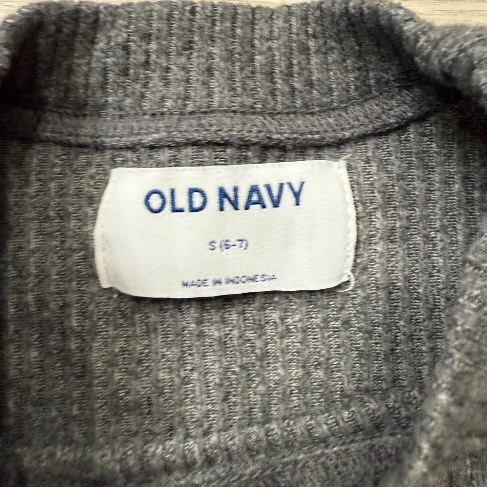 Old Navy Girls Gray Ribbed Knit Long Sleeve Casual Dress‎ - Size S (6-7)